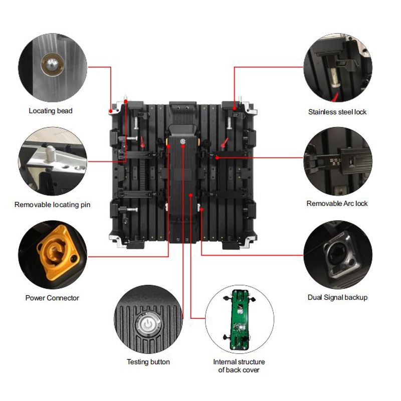 High Brightness Curved Flexible LED Rental Screen for Stages
