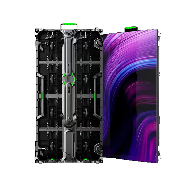 How can front-service rental LED display screens be installed in confined spaces without rear access?